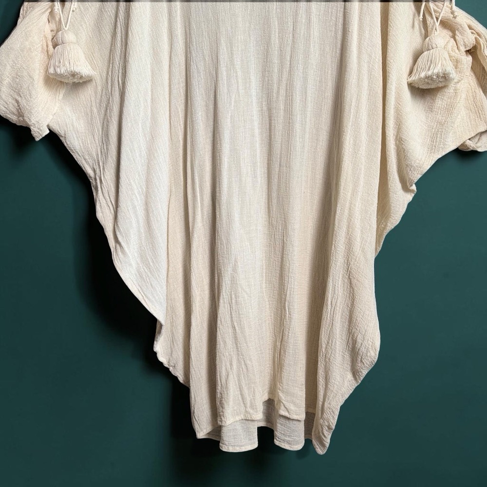 Suiteveintiuno Ensamble Jaretas Kaftan Tulum Boho Crinkle Gauze Old Money - Picture 8 of 15